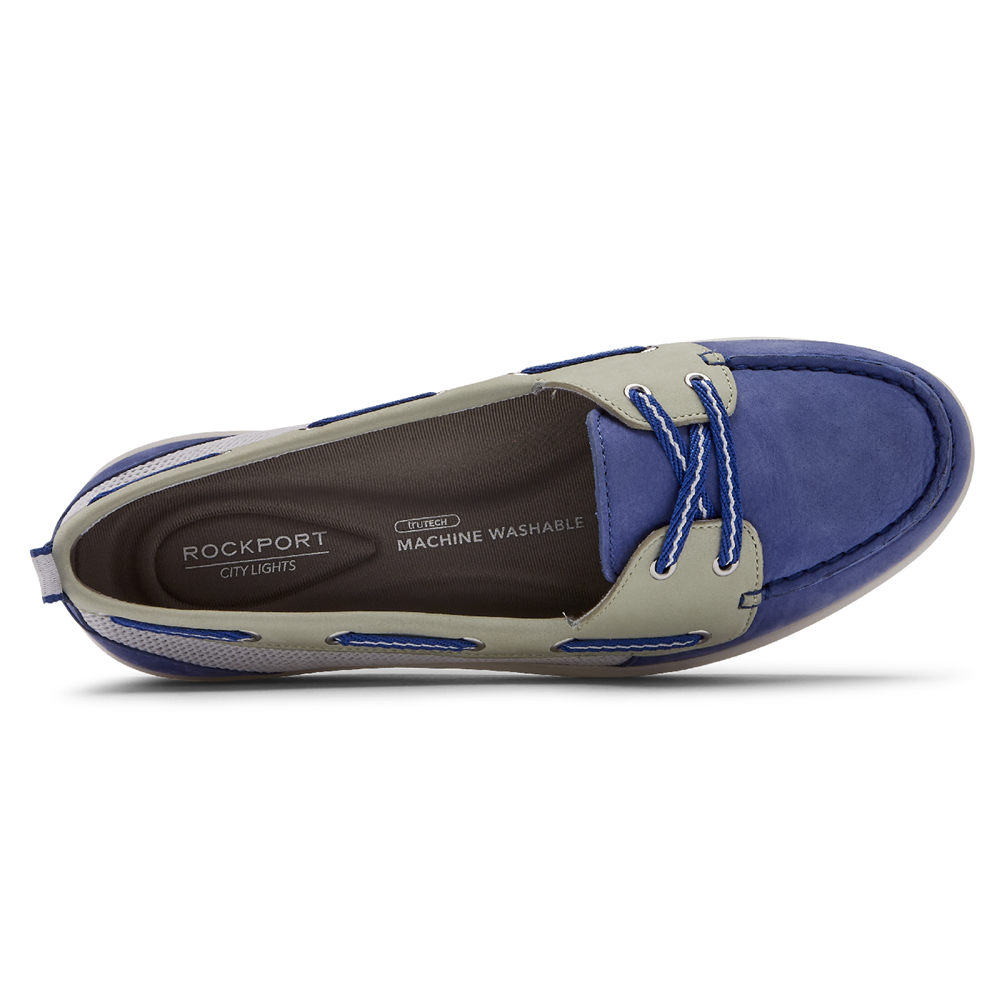 Rockport Womens Ayva Washable - Boat Shoes Blue - ITQ849650